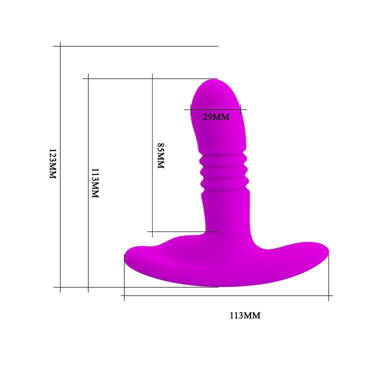 Posuwisty wibrator analny z pilotem Pretty Love Heatcher