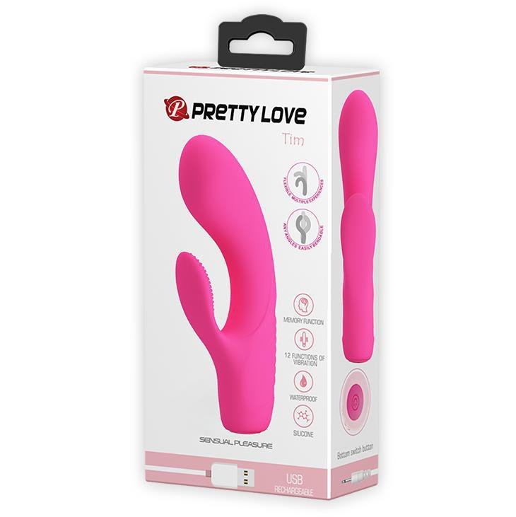 Wibrator króliczek z pamięcią Pretty Love Tim fuksja