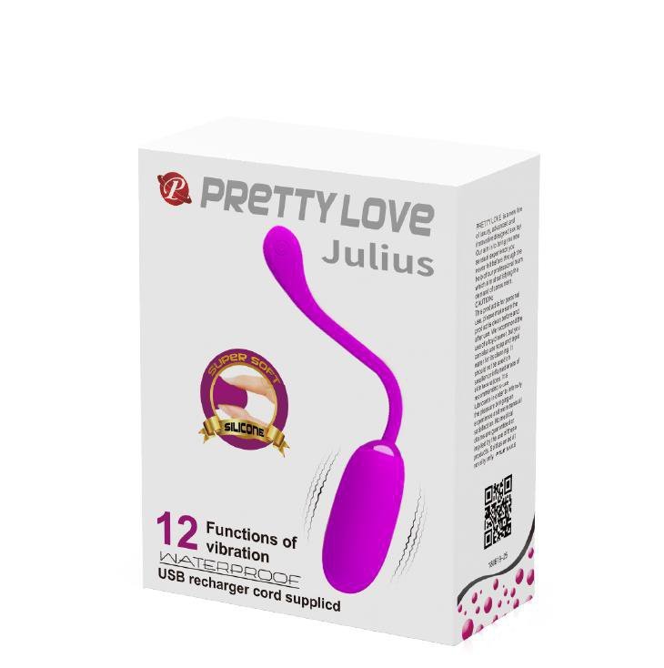 Wibrujące jajeczko z pilotem Pretty Love Julius Egg fioletowe