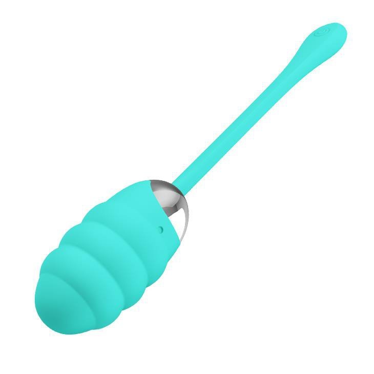 Prązkowane wibrujące jajeczko z pilotem Pretty Love Franklin Egg
