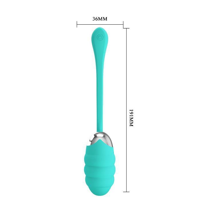 Prązkowane wibrujące jajeczko z pilotem Pretty Love Franklin Egg