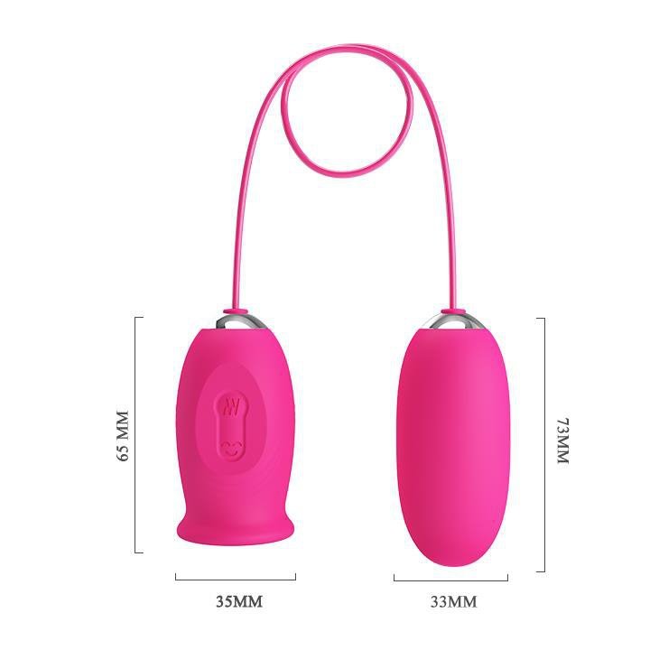 Podwójny stymulator jajeczko + języczek do łechtaczki Pretty Love Daisy Egg różowy