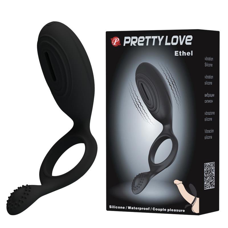 Pierścień erekcyjny z masażerem łechtaczki Pretty Love Ethel