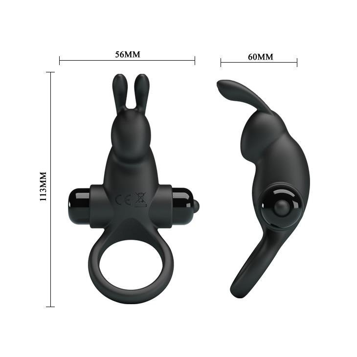Pretty Love - Vibrant Penis Ring I Black