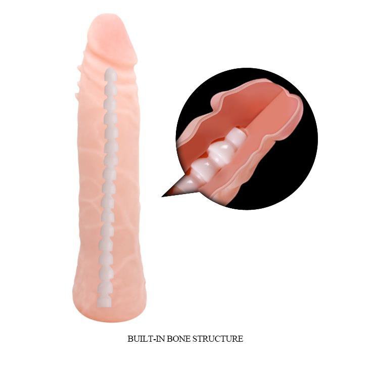 Realistyczne wibrujące dildo z kręgosłupem Baile 19 cm