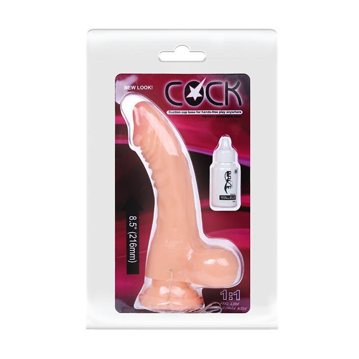 Wibrator na przyssawce jak prawdziwy penis 21,5 cm