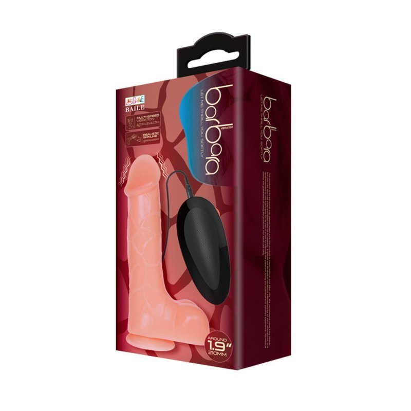 Realisteczne wibrujące dildo na przyssawce Baile 21 cm