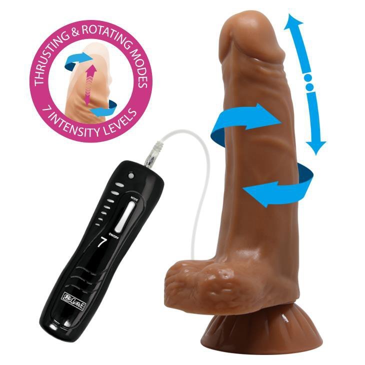 Wibrator na przyssawce z funkcją pchania Baile 18 cm