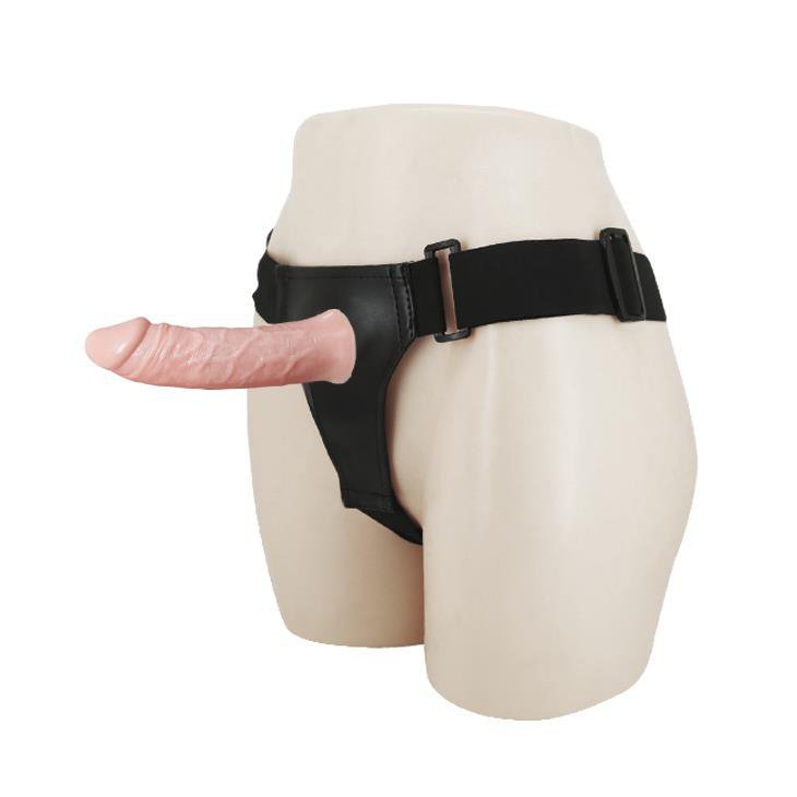 Żylaste dildo przedłużka proteza penisa strap on z funkcją wibracji