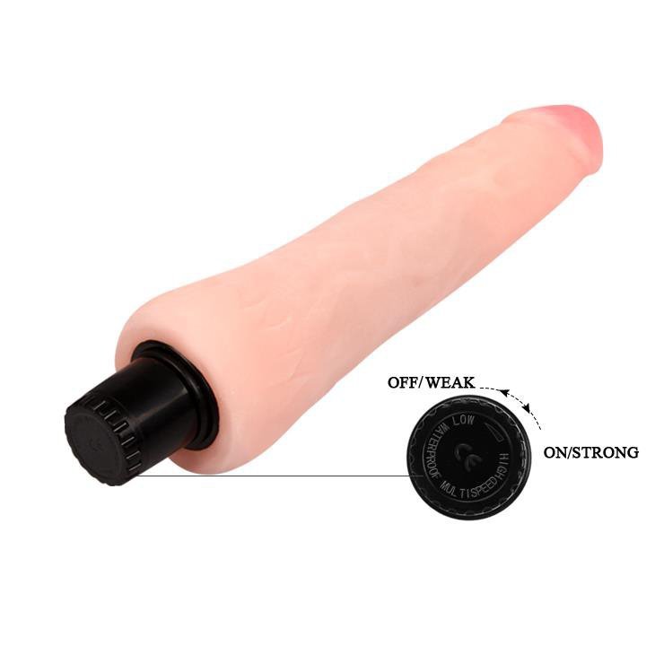 Realistyczny wibrator jak prawdziwy penis z cyber skóry 25 cm