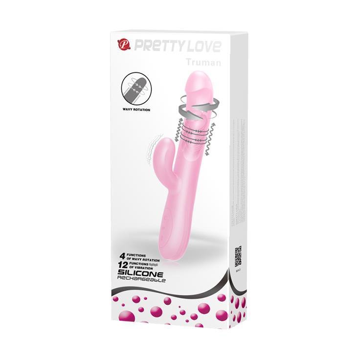 Rotacyjny wibrator z króliczkiem Pretty Love Truman różowy