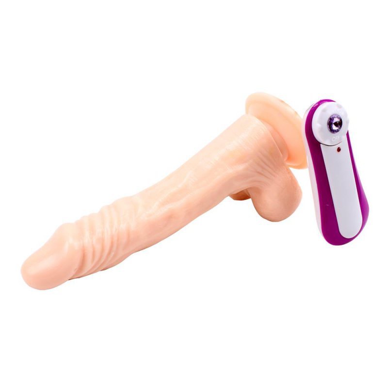 Realistyczne wibrujące dildo z pilotem 21,5 cm