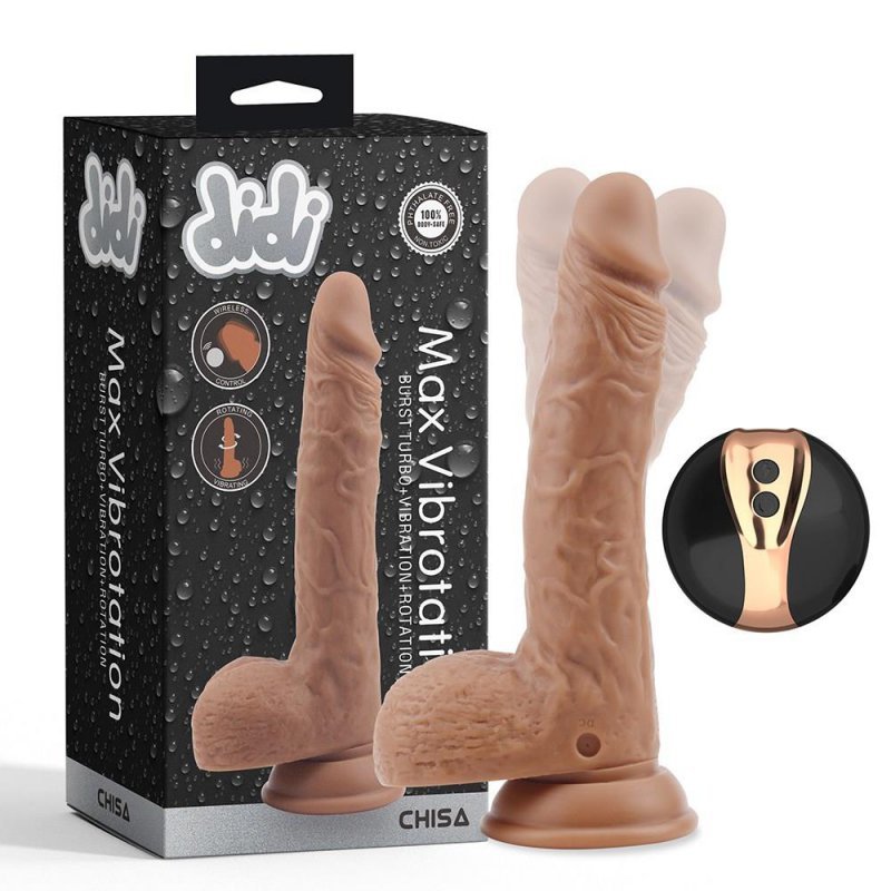 Wibrator realistyczny rotacyjny na przyssawce 15 cm