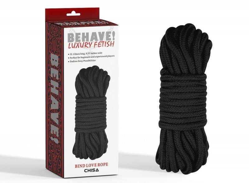 Lina do Shibari BDSM czarna Bind Love Rope 10m