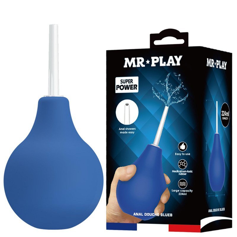 Gruszka analna do lewatywy Mr.Play niebieska (224 ml)