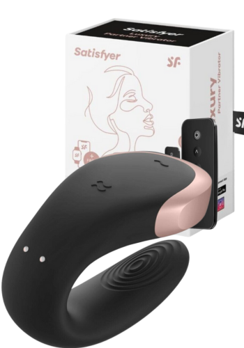 Satisfyer Double Love z pilotem dla par czarny