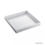 Plastikowa taca kwadratowa 30 x 30 cm biała, 9 szt