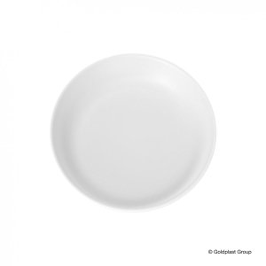 Plastikowy talerzyk mały biały, średnica 21 cm 65 szt