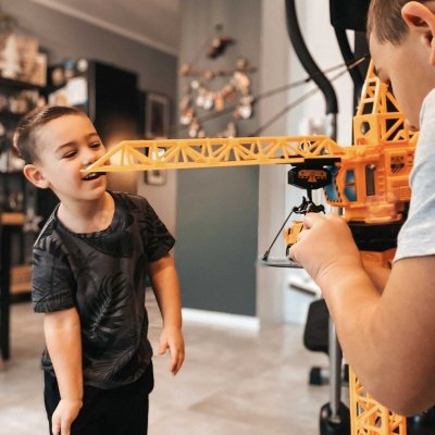 WOOPIE Dźwig Żuraw Zdalnie Sterowany 103 cm R/C Ciężarówka Koparka  + 4 Akc.