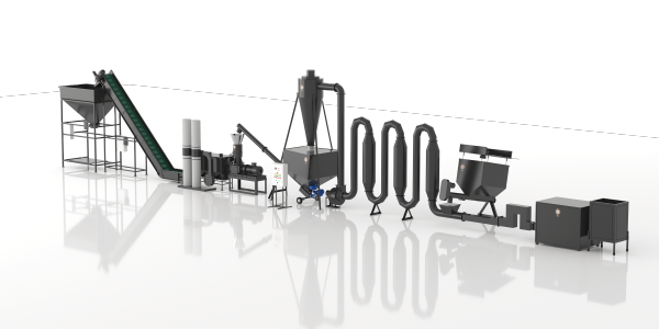 Linia do produkcji peletu DGL-5000  300-500kg z suszarnia i młynem