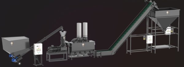 Linia do produkcji peletu DGL-5000  300-500kg z suszarnia 