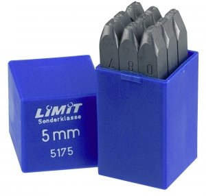 Stemple znakujące 5175- cyfry od 0 do 9 o wysokości 4 mm