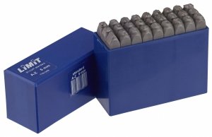 Zestaw stempli literowych A-Z o wysokości liter 15 mm