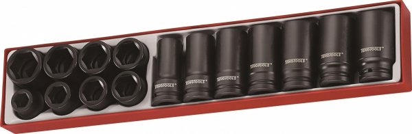 15-elementowy zestaw nasadek maszynowych z chwytem kwadratowym 3/4&quot;, Teng Tools TTX9415