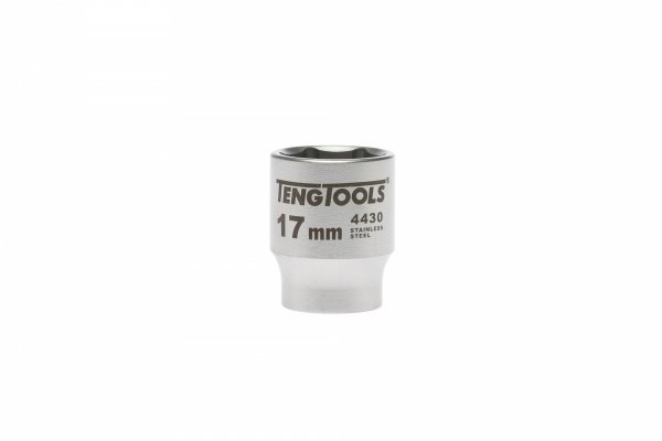 Nasadka 6-kątna nierdzewna z chwytem 3/8&quot; 17 mm