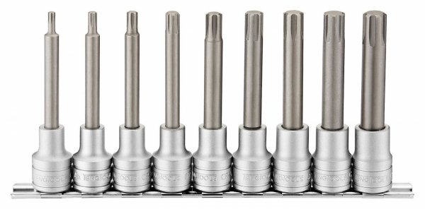 9-elementowy zestaw nasadek trzpieniowych długich Ribe Teng Tools M1209