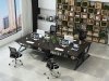 Biurko do biura z półką wymiary 100x60cm czarne
