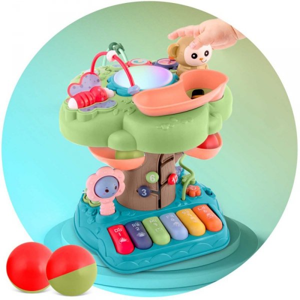 Zabawka edukacyjna rozwojowa dla dziecka z melodiami - drzewko 