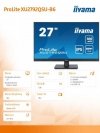 Monitor 27 cali ProLite XU2792QSU-B6 IPS,QHD,100Hz,HDMI,DP,4xUSB3.2,SLIM