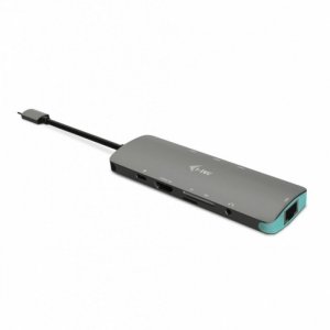 Stacja Dokująca USB-C Metal Nano  1x HDMI 4K Ultra HD 3840 x 2016 @ 30Hz 1x czytnik SD 1x czytnik micro SD 1x Ethernet GLAN RJ-4