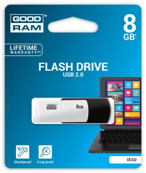 Pendrive GOODRAM COLOUR 8GB Retail 9 Black&White