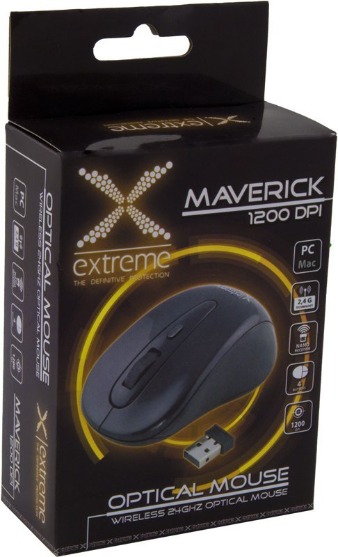 MYSZ BEZPRZEWODOWA OPTYCZNA XM104K MAVERICK 1200DPI / 2,4GHz /   3D / CZARNA
