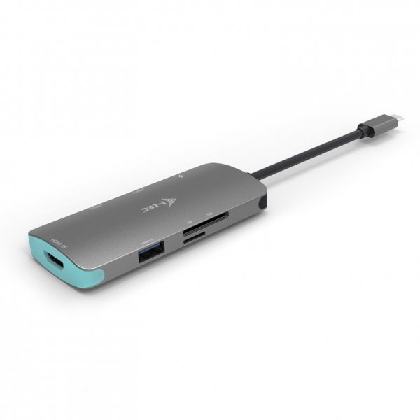 USB-C Metal Nano Stacja Dokująca 1x HDMI 4K Ultra HD 3840 x 2016 @ 30Hz 1x czytnik SD 1x  czytnik micro SD 3x USB 3.0 1x USB-C P