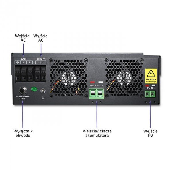 Hybrydowy inwenter solarny Off-Grid 5,5kW | 100A | 48V | MPPT |  Sinus
