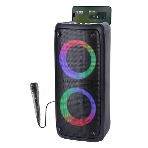 Głośnik FUNBOX BT MT3181 Bluetooth 5.0/TWS/MP3/MicroSD/USB/AUX/Equalizer/Jack 6.3/RGB/USB-C/ RMS 40W/PMPO 1000W
