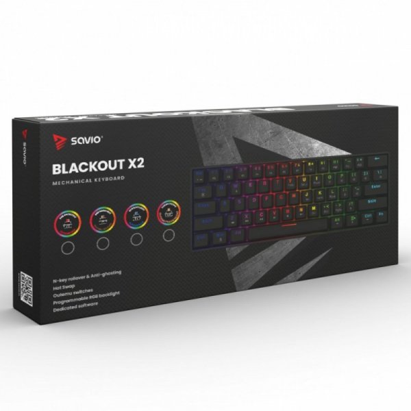 Klawiatura mechaniczna BLACKOUT X2 OUTEMU Blue, Hot Swap
