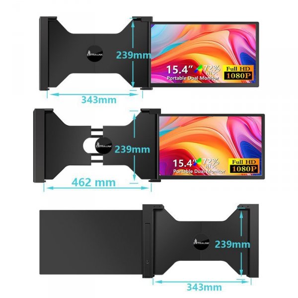 Przenośne monitory do laptopa Smart Life S3 15.4 &#039;&#039; 2 monitory, IPS,1920x1080