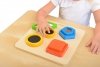 Drewniany Sorter Kształtów Materiałów Faktury Powierzchni Masterkidz Montessori