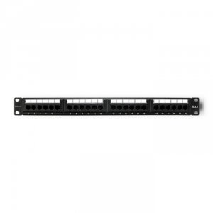 Patch panel RACK | 24 porty | kat.5e UTP | Czarny