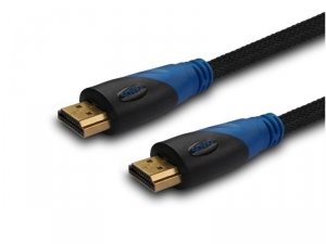 Kabel HDMI (M) 5m, oplot nylonowy, złote końcówki, v1.4 high speed, ethernet/3D, CL-49