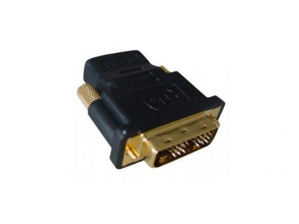 Adapter HDMI(F)-&gt;DVI(M) pozłacane końcówki