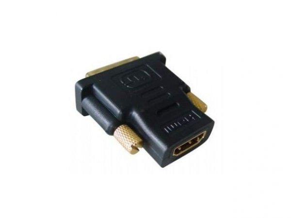 Adapter HDMI(F)-&gt;DVI(M) pozłacane końcówki