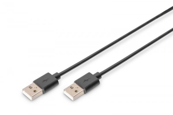 Kabel połączeniowy USB 2.0 HighSpeed Typ USB A/USB A M/M czarny 1m