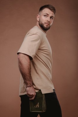 T-shirt oversize do tańca &quot;BÁILALO LOCO&quot; - beż