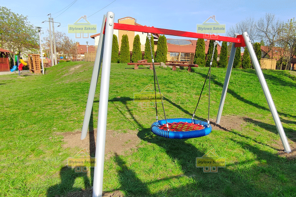 huśtawka podwójna, huśtawka do szkoły, huśtawka z certyfikatem, huśtawka pojedyncza, huśtawka bocianie gniazdo