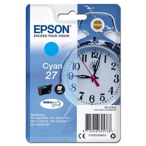 Epson oryginalny ink / tusz C13T27024012, 27, cyan, 3,6ml
